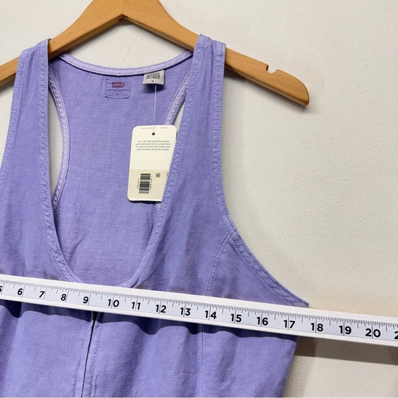 Levi's Radon Cut-Out Women Romper Purple Size Medium Pocket Soft Downtown Girl - Picture 4 of 14